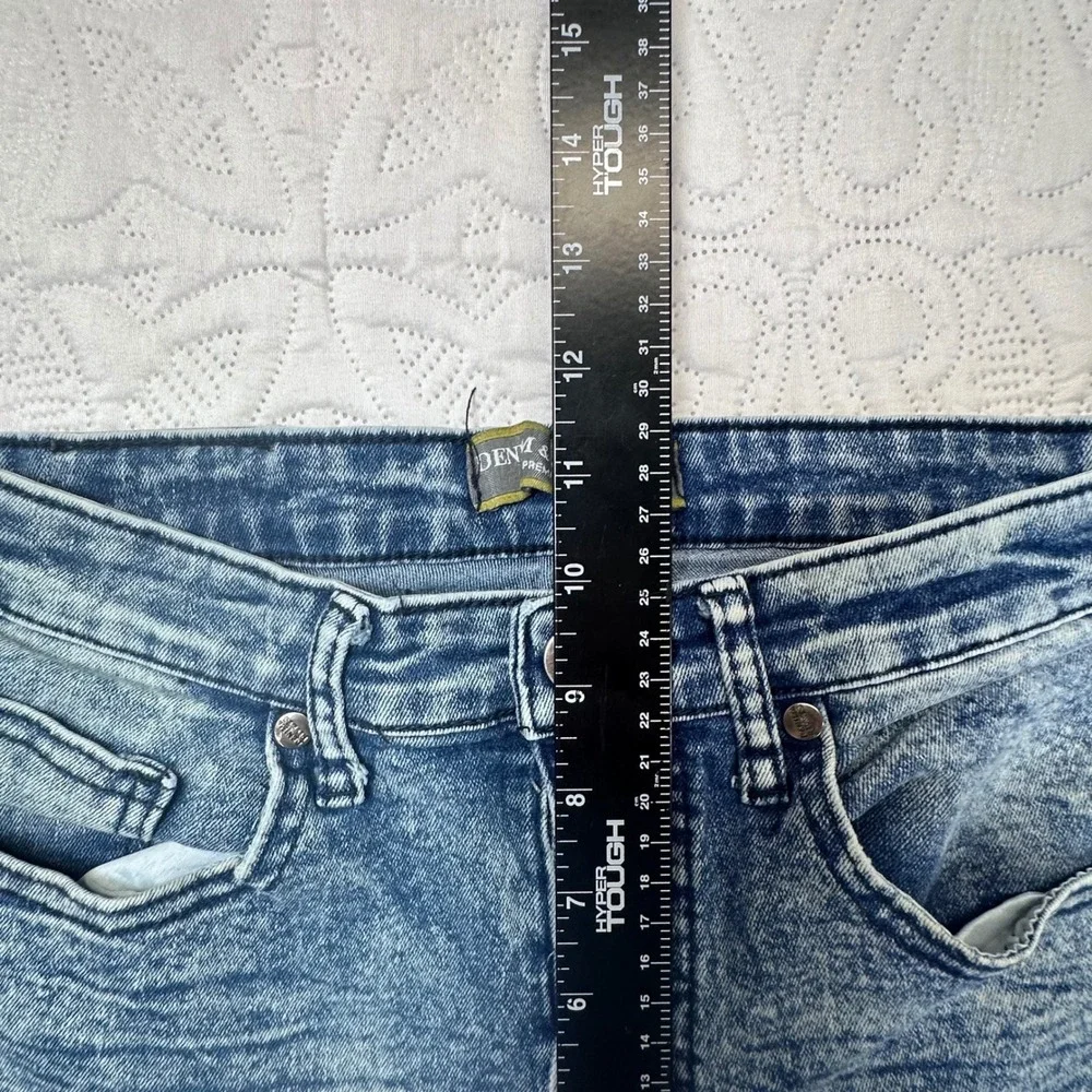 Y2K retro Denim & Rivets Blue Acid Wash Skinny Jeans Girls Size 16